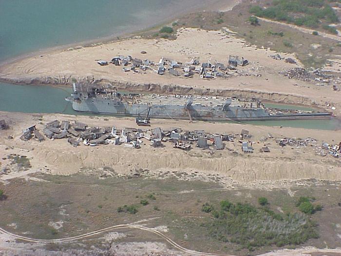 CVL-28 Cabot being scrapped